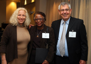 Pictured are Mina Teicher, Director of Emmy Noether Research Institute for Mathematics at Bar-Ilan University and BSF Board member, Cora Marrett, Acting Director of the NSF and Yair Rotstein, Executive Director of BSF
